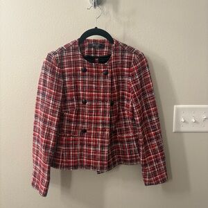 Brooks Brothers Red and Black Plaid Blazer